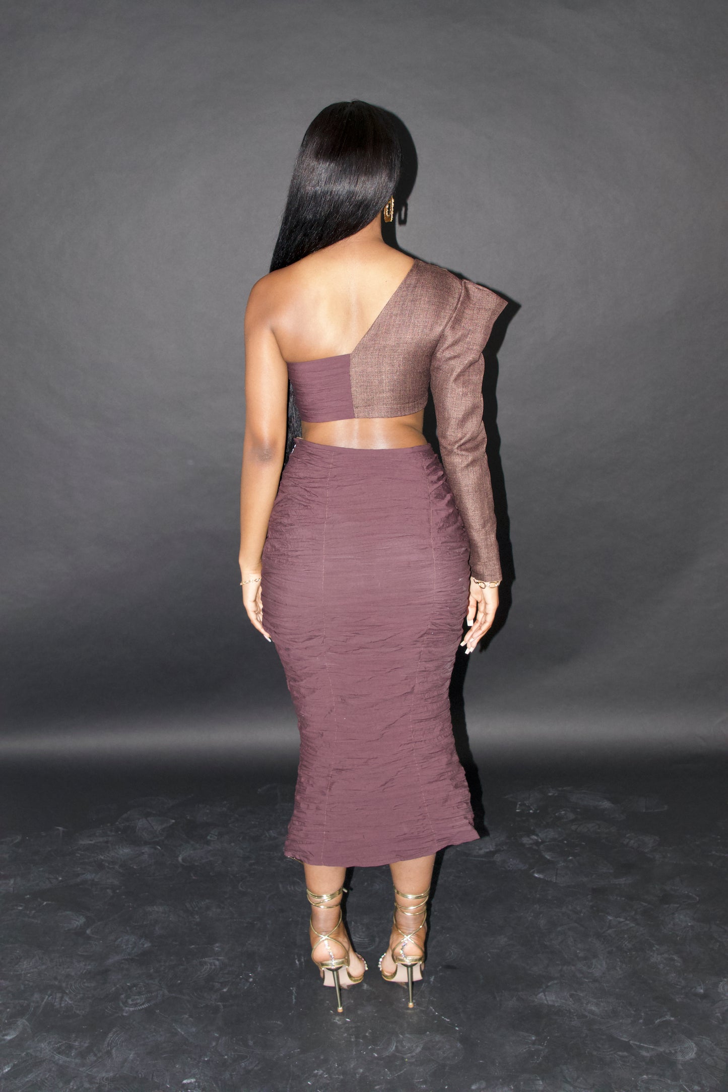 Genevieve - Midi Brown skirt - Goldanadesigns