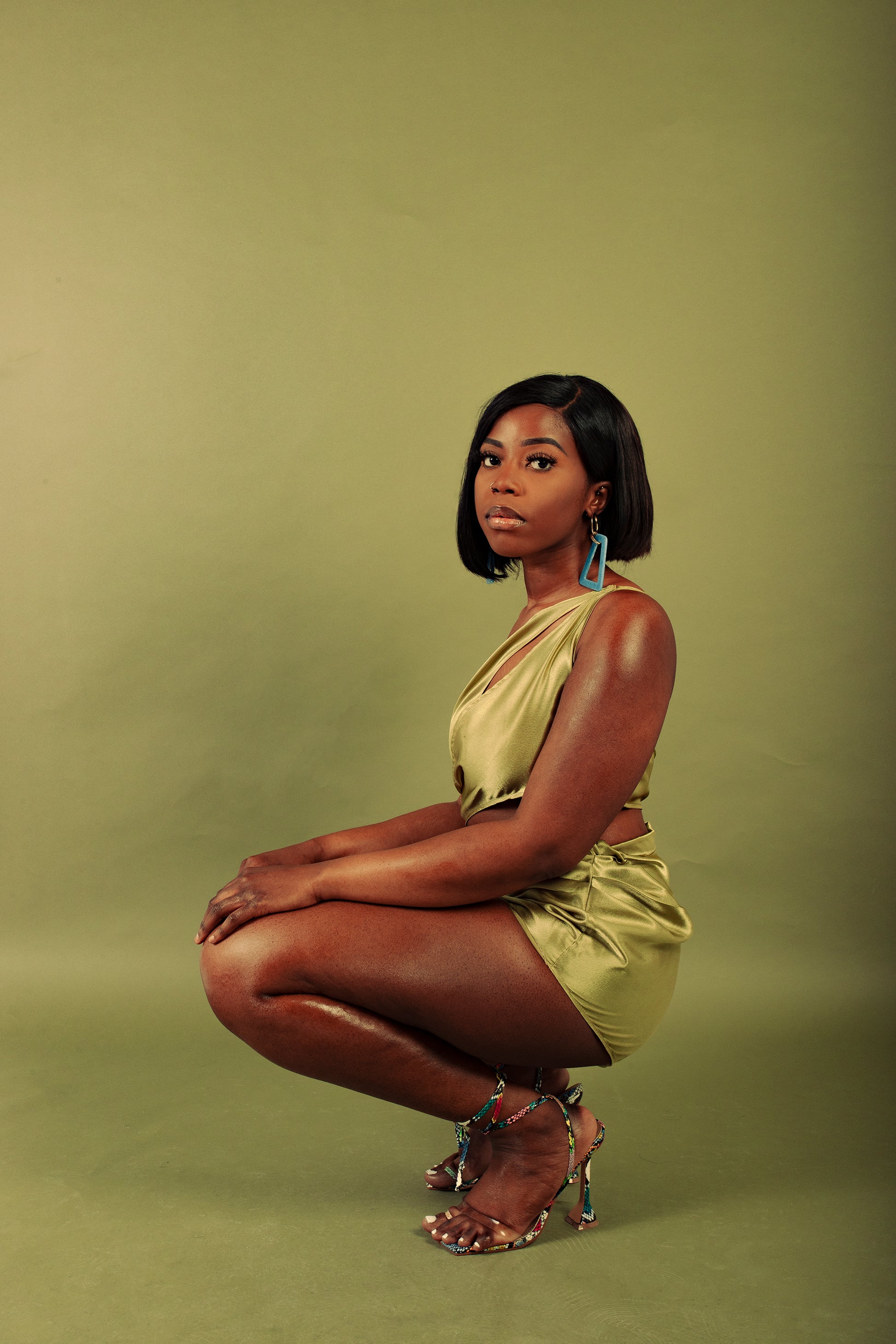 Esmeralda - Sage Green Dress - Goldanadesigns