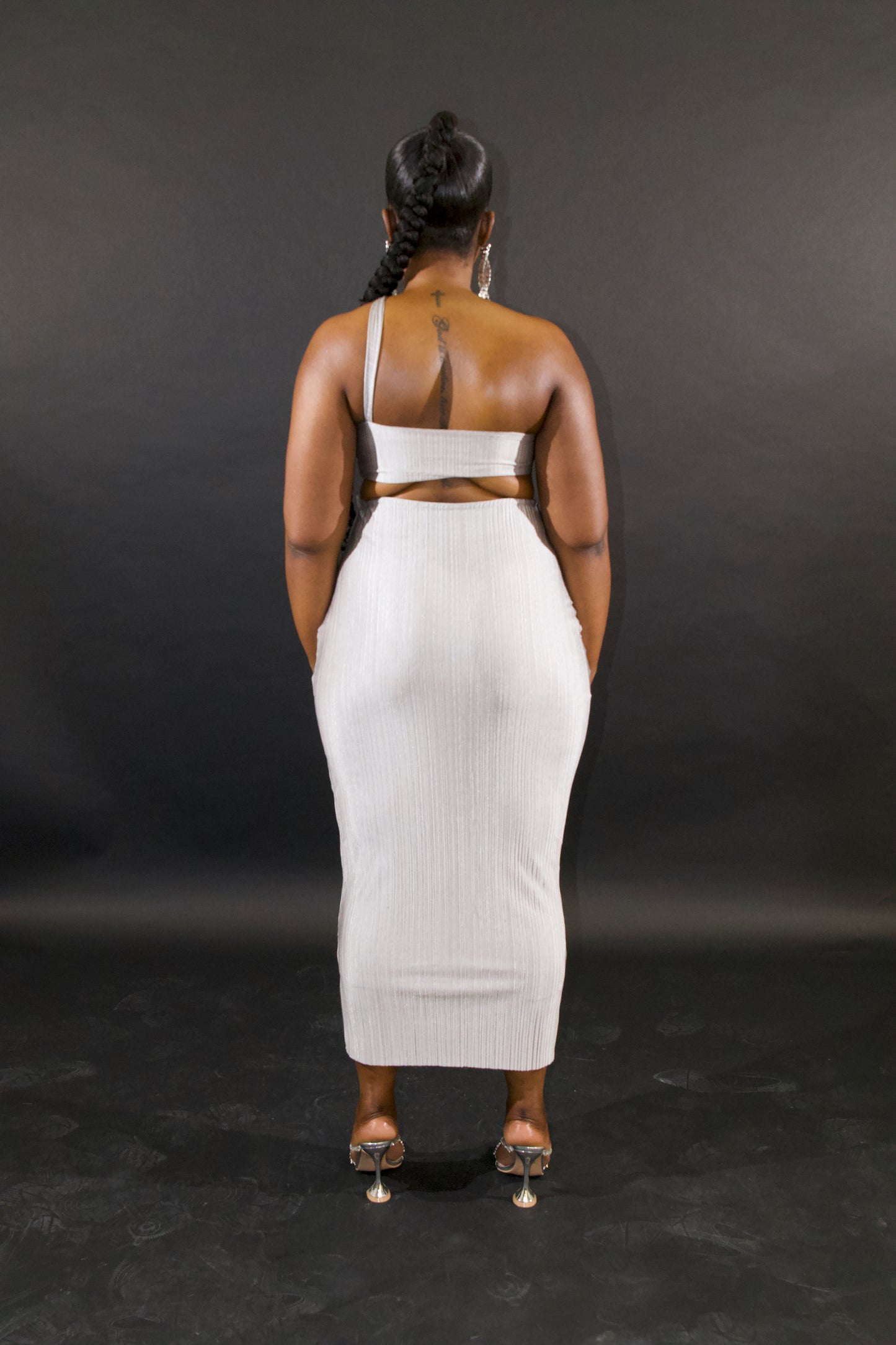 Marilyn- Platinum textured skirt - Goldanadesigns